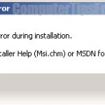 fix windows 7 installer error 1635