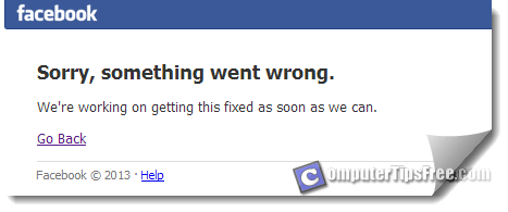 Facebook Sorry Something Went Wrong We're Working On Getting This Fixed As Soon As We Can