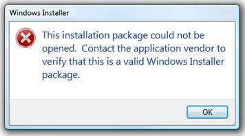 windows installer error code 1633