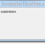 Google Toolbar Installer The Installer encountered error 0x80040504