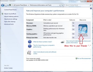 How to Change increase Windows Experience Index Rating in Windows 7 or Vista 1