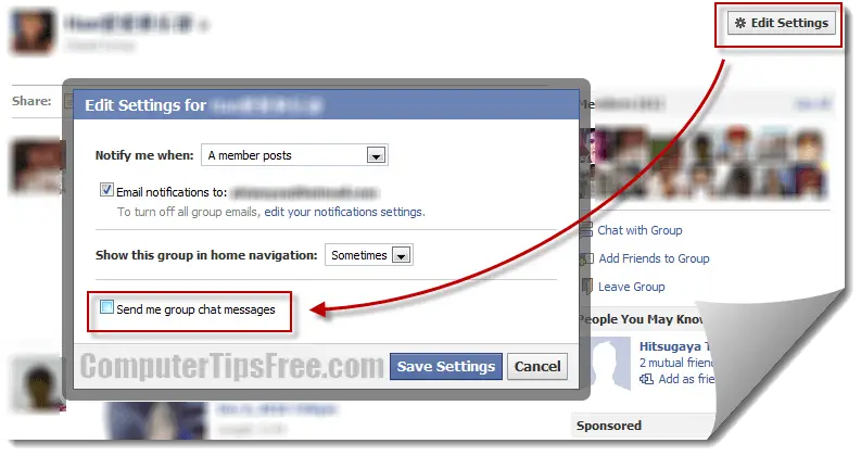 How to Disable or Turn Off Facebook Group Chat