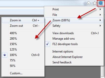 How to Increase or Change Font Size in Internet Explorer 11