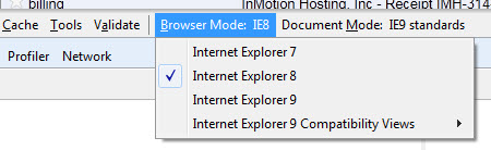 Tip: IE 9 Compatibility View Mode Switching On and Off