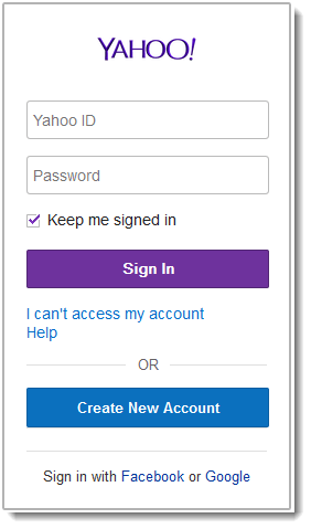 Sign page ymail in What is