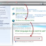 change windows live messenger 2011 language