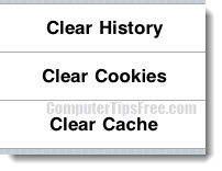 clear cache ipad