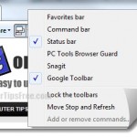 enable show toolbars ie 9