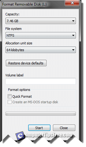 format usb drive