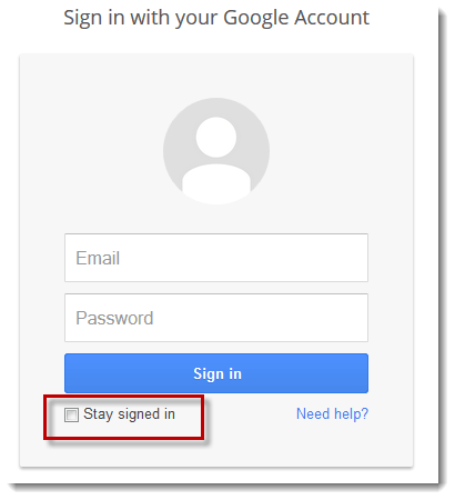 Screenshot from Gmail login page