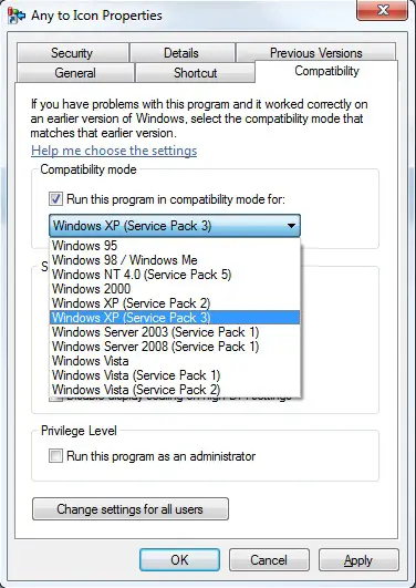 Compatibility Mode Windows 8/7/8.1/XP Run Programs in Previous version Windows