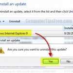 Uninstall Internet Explorer 9 (IE9) and Revert Back to IE8 or IE7