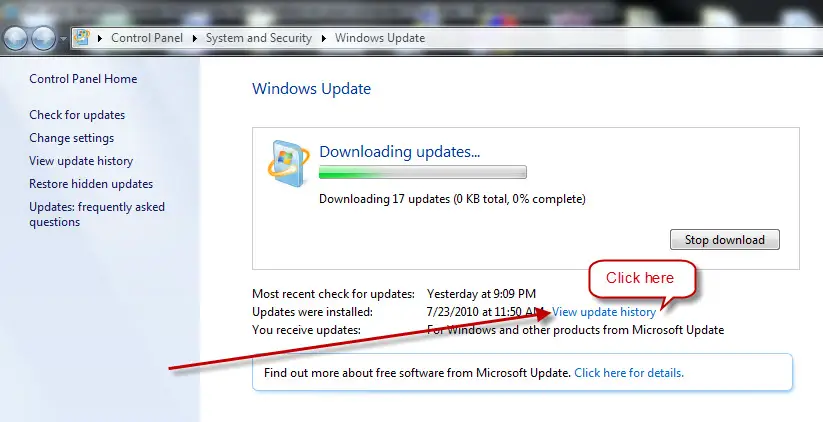 view-windows-update-history-in-xp-vista-and-7-delete-or-remove-4