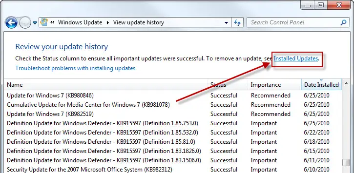 How To Access The Updates List In Windows Vista | Gilsmethod.com