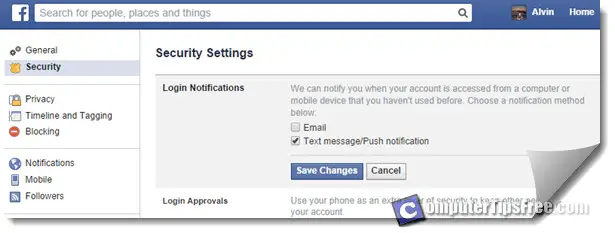 www.Facebook.com Login Home Page P Sign In login notification