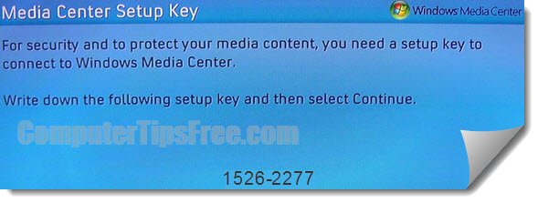 xbox media center setup key