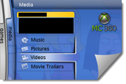 xbox media tab