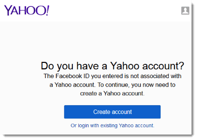 yahoo sign in with facebook login